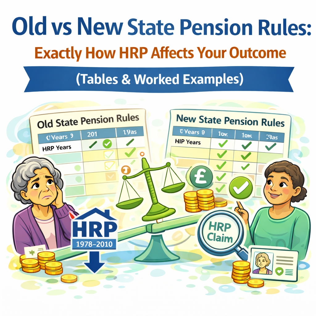 Old vs New State Pension Rules: Exactly How HRP Affects Your Outcome (Tables & Worked Examples)